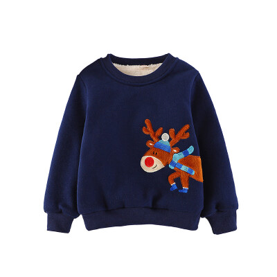 

Children Boy Kid Clothing Boys Coat Jackets Letter Print Fashion Sweatshirts Long Sleeve Outerwear Clothes with Velvet