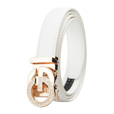 

BPSTAR Womens Automatic Buckle Genuine Leather Ladys Ratchet Holeless Belt Business High Quality Womens Real Belt for Pants