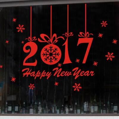 

〖Follure〗New Year 2017 Merry Christmas Wall Sticker Home Shop Windows Decals Decor