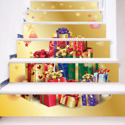 

〖Follure〗Christmas 3D Simulation stair stickers Waterproof Wall Stickers DIY Home Decor