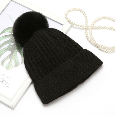

Tailored Fashion Womens Winter Collar Plus Wild Thick knit Warm Hat