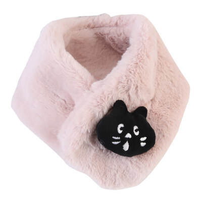 

Winter Childrens Scarf Cartoon Cat Plush Scarf Men And Women Baby Korean Version Of The Warm Cross Scarf Baby Accessories