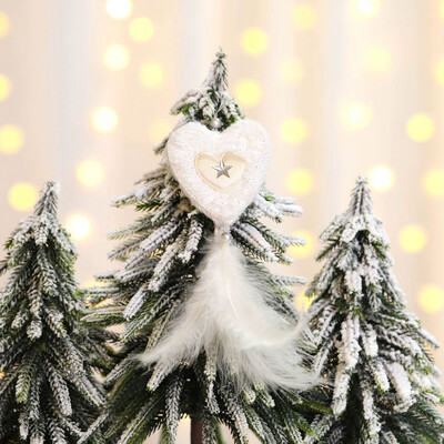 

Christmas Decorations Ornaments White Feather Star Heart Christmas Tree Hanging Pendants Christmas Decorations