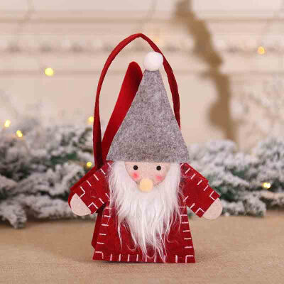 

Cartoon Design Portable Candy Holder Bag With Handle Christmas Holiday Gift Treat Bag Xmas Party Decorations Hanging Decor