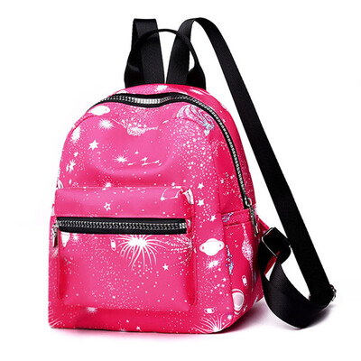 

Tailored Fashion Womens Outdoor Simple Star Zipper Oxford Oxford Backpack Travel Bag