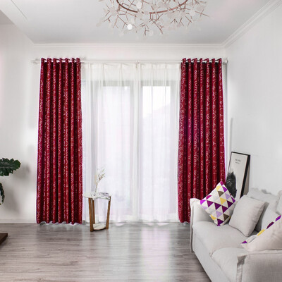 

Toponeto Leaves Curtain Tulle Window Treatment Voile Drape Valance 1 Panel Fabric