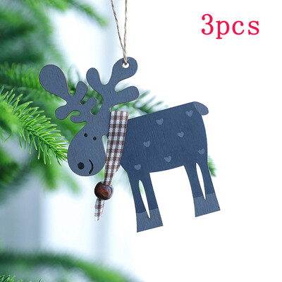 

Tailored Christmas Wooden Elk Small Pendant Christmas Tree Hanging Pendant 3 Packs