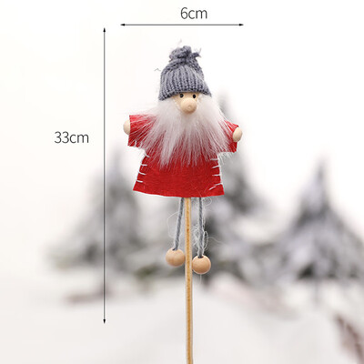 

Tailored Christmas Doll Mini Doll Bamboo Stick Figurine Christmas Ornaments