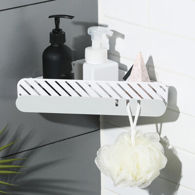 

Gobestart Traceless Plastic Corner Storage Rack Bathroom Kitchen Organizer Shower Shelf