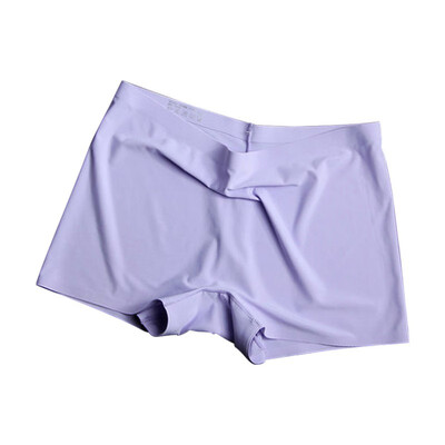 

Anti-light Seamless Panties For Women Solid Color Underwear Ice Slik Safety Boyshort Summer Hot Sale Lingerie Panties