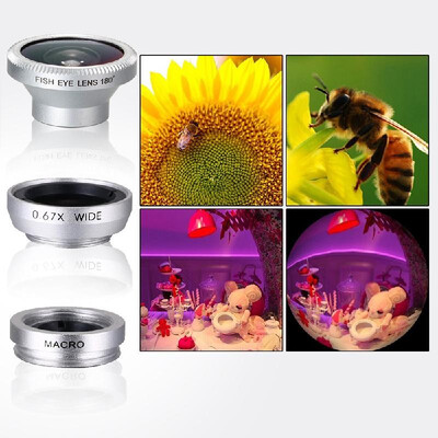 

10PCS 8X Telephoto Mobile Phone Lens Universal Detachable Clip-on Lens Wide Angle Fish Eye Macro Lens Selfie Stick Tripod