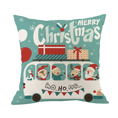 

Tailored Merry Christmas Throw Pillow Cases Cafe Sofa Cushion Cover Home Decor