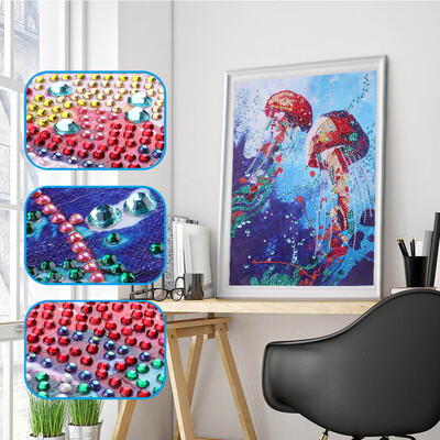 

Toponeto Special Shaped Diamond Painting DIY 5D Partial Drill Cross Stitch Kits Crystal