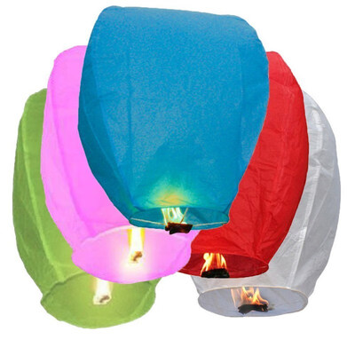 

beautiful Fire Sky Flying Paper Candle Wish Lamp Paper Chinese Lanterns for Birthday Wish Party Wedding Decoration