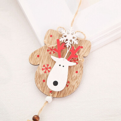 

Wooden Christmas Tree Reindeer Bell Pendant Christmas Decoration Pendant