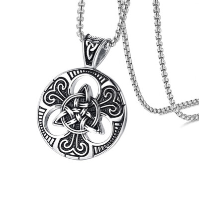 

Pendant Necklace Vintage Irish Concentric Knot Necklace Punk Element Necklace Gift For Man