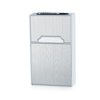

Cigarette Dispenser Storage Box Flip Cigarette Case 20 Loaded High Capacity with Detachable USB Rechargeable Cigarettes Lighter Si