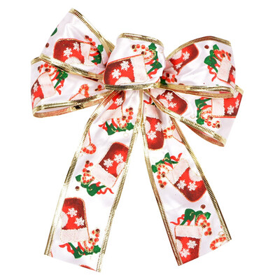 

5x Christmas Tree Pendants 20cm Ribbon Bowknot Hanging Ornament Xmas Party Decor