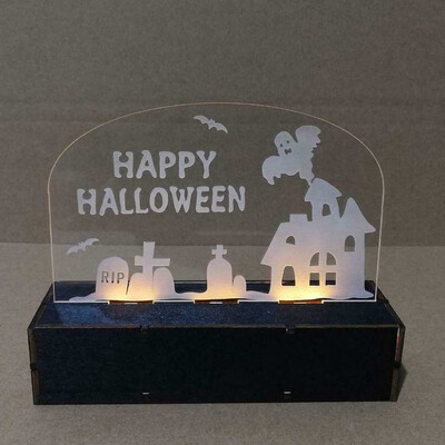

Toponeto Haunted House Witch Pumpkin Man Shaped LED Lights Home Festival Party Decoration