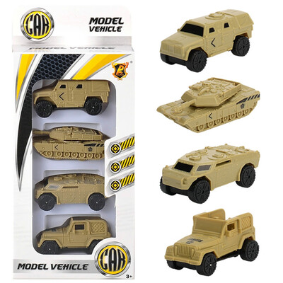 

Tailored 4Pcs Mini Construction Vehicles Hand Sliding Unisex Casual Toy Cars Kid Toys
