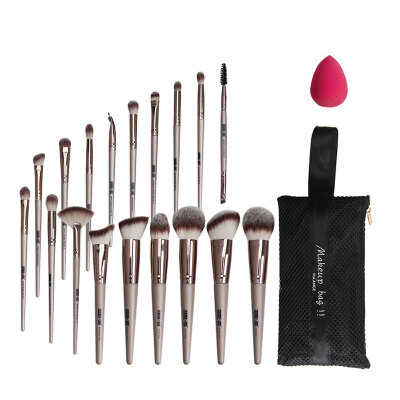 

18pcs Makeup Brushes Kit Soft Loose Powder Brush Foundation Blush Brush Eyebrow Comb Makeup Cosmetic Brush Cleanser