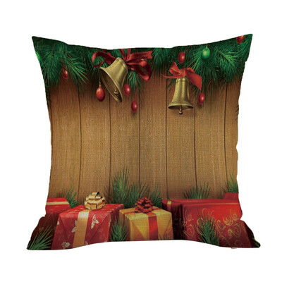 

Tailored Happy Christmas Pillow Cases Linen Sofa Cushion Cover Home Decor Pillow Core