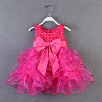 

Summer Wedding&Birthday Party Girls Dress Princess Children Clothes For Kids Baby Clothing