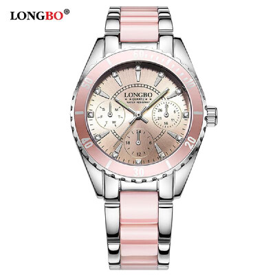 

LONGBO Women Fashion Watch Ceramic And Alloy Band Analog Wristwatch Exquisite Waterproof Quartz Watches