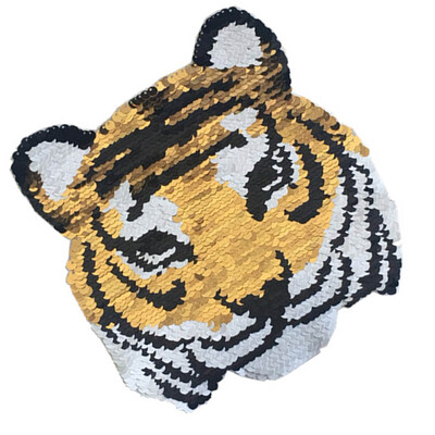 

Double Sides Clothes Paste Animal Head Image Sequin Applique Children Animal Costume Bag Patches