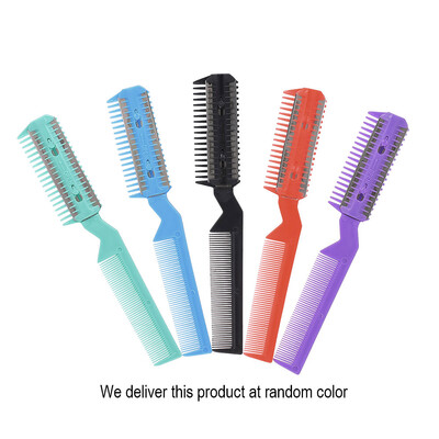 

Hair Razor Comb Scissor Double-ended Hair Comb Hairdressing Trimmers Hair Shaving Blades Hair Cutting Thinning DIY Styling Tool Ra