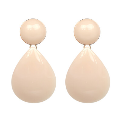 

New Teardrop Earrings With Metallic Finish In Back Women Brand Water Drop Statement Earrings Accessories