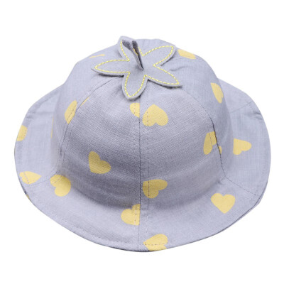 

Baby Summer Sun Hat Babies Girls Printing Breathable Lovely Love Shape Outdoor Climbing Fisherman Hats For 0-12M