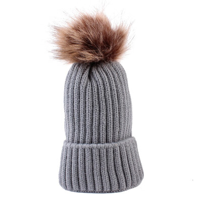 

Baby Hats Real For Baby Boys Girls Childrens Winter Hats With Fur Ball On Top Boys Winter Caps