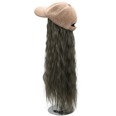 

Gobestart Long Curly Wig Cap Long Hair Baseballs Cap Ball Caps Casual Hat With Wig