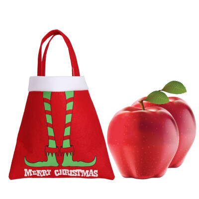 

Toponeto Christmas Elf Printed Candy Gift Tote Bag Xmas Tree Home Hotel Decoration