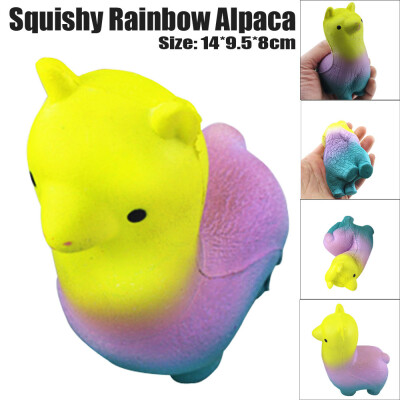 

Siaonvr Squishy Rainbow Alpaca Phone Straps Slow Rising Bun Charms Gifts Toys