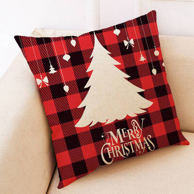 

Christmas Pillow Case Santa Cotton Linen Sofa Car Throw Cushion Cover Home Vogue