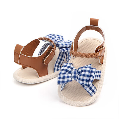 

WEIXINBUY Girl Sandals Baby Shoes Print Bow Netting Baby Girl Sandals Beach Baby Girl Shoes Cotton Soft Baby Sandals 05