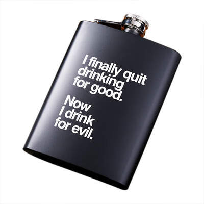 

1PC Letter Printed Hot sales bpa free whisky liquor flagon Stainless steel alcohol vodka Jack hip flask with pu leather wrap