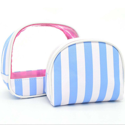 

Tailored 2Pcs Women Marble Striped Leather Handbags Cosmetic Bags Makeup Pouch Purses