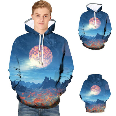 

Toponeto Mens 3D Printed Jacket Long Sleeve Hooded New Style Coat Hoodie Blouse Tops