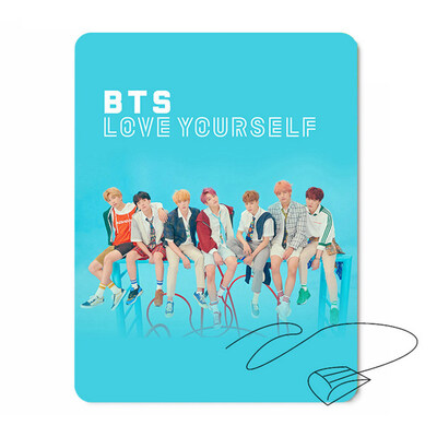

KPOP BTS Bangtan Boys Mouse Pad Official Regular Three-series Follow-up F  Version Rubber Mouse Pads Best Gift for ARMY