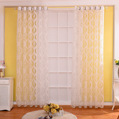 

Gobestart New Simple Rural Wind Hook Hook Bubble Cut Flower Pattern Curtain Curtain