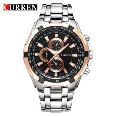 

Luxury Stainless Steel Watch Men Business Casual &Fashion Quartz Watches Waterproof Relogio Male Wristwatch