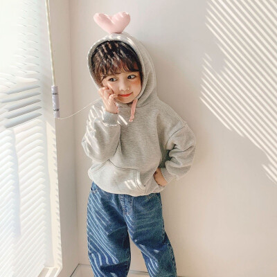 

hoodies for girls 2019 New Autumn Winter Warm Baby Girls Clothes Cotton Hooded Sweatshirt Children Kids Casual Cute Bow Tops