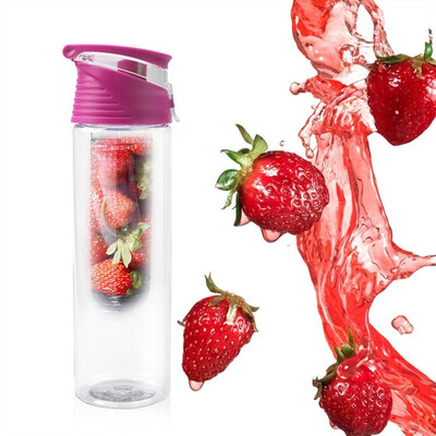 

Hot 800ml Cycling Sport Fruit Infusing Infuser Water Lemon Juice Bicycle Health Eco-Friendly BPA Detox Bottle Flip Lid