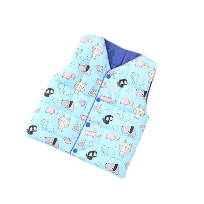 

Baby Vest Autumn Boys Girls Cartoon Print Vest Jacket Clothes Kid Winter Cotton Waistcoat Outerwear Coat
