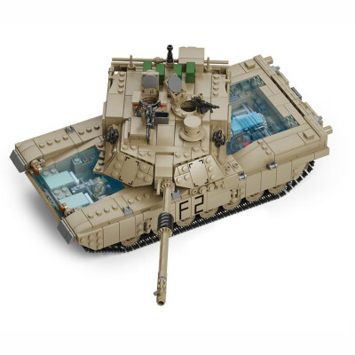 

M1A2 Tracked Tank Vehicle Compatible with Lego Childrens Military Assembly Plastic Plug-in Block Model Toys