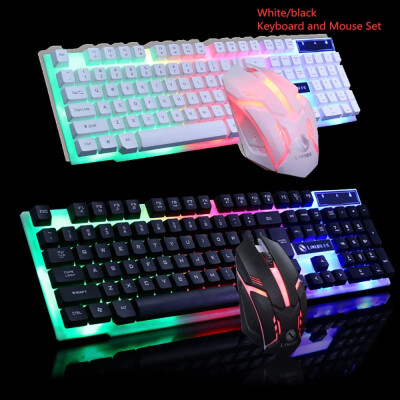 

Whiteblack New Glowing Keyboard&Mouse Set or Only Keyboard USB Keyboard USB Mouse Glow Game Suite