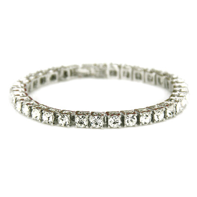

Hip hop Single Row Rhinestone Bracelet Fashion Men Bracelet Unisex Pair Bracelet Mens Jewellery hot Gift